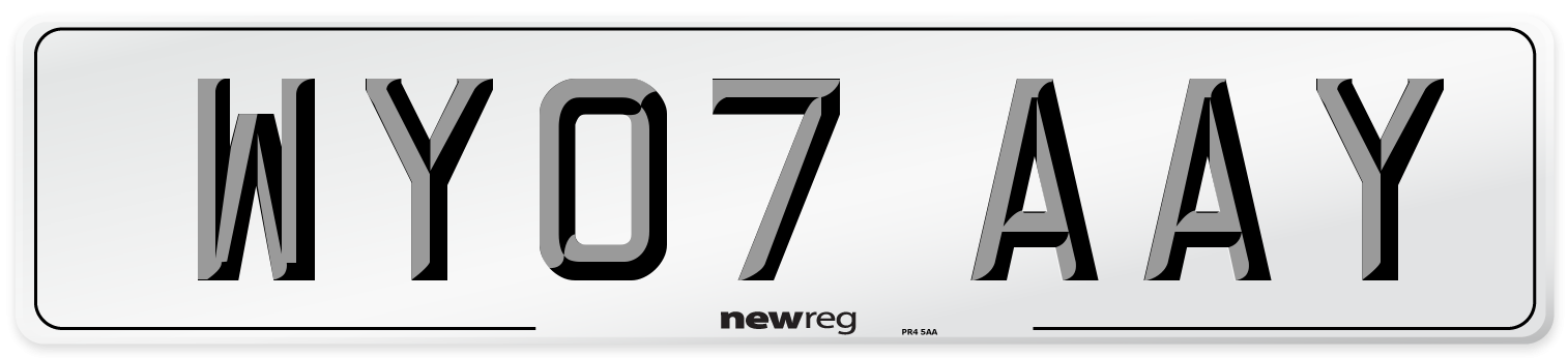 WY07 AAY Number Plate from New Reg